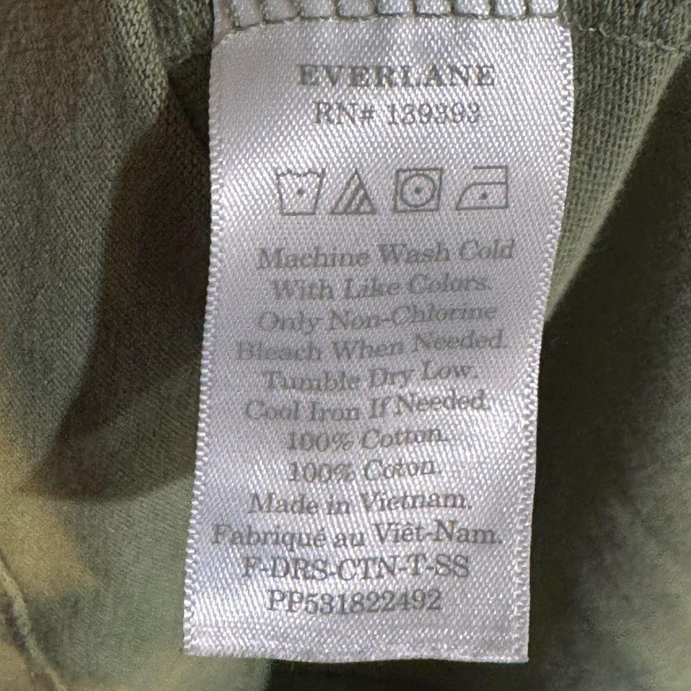 Everlane Olive Green Shirt Dress size L - Picture 5 of 7